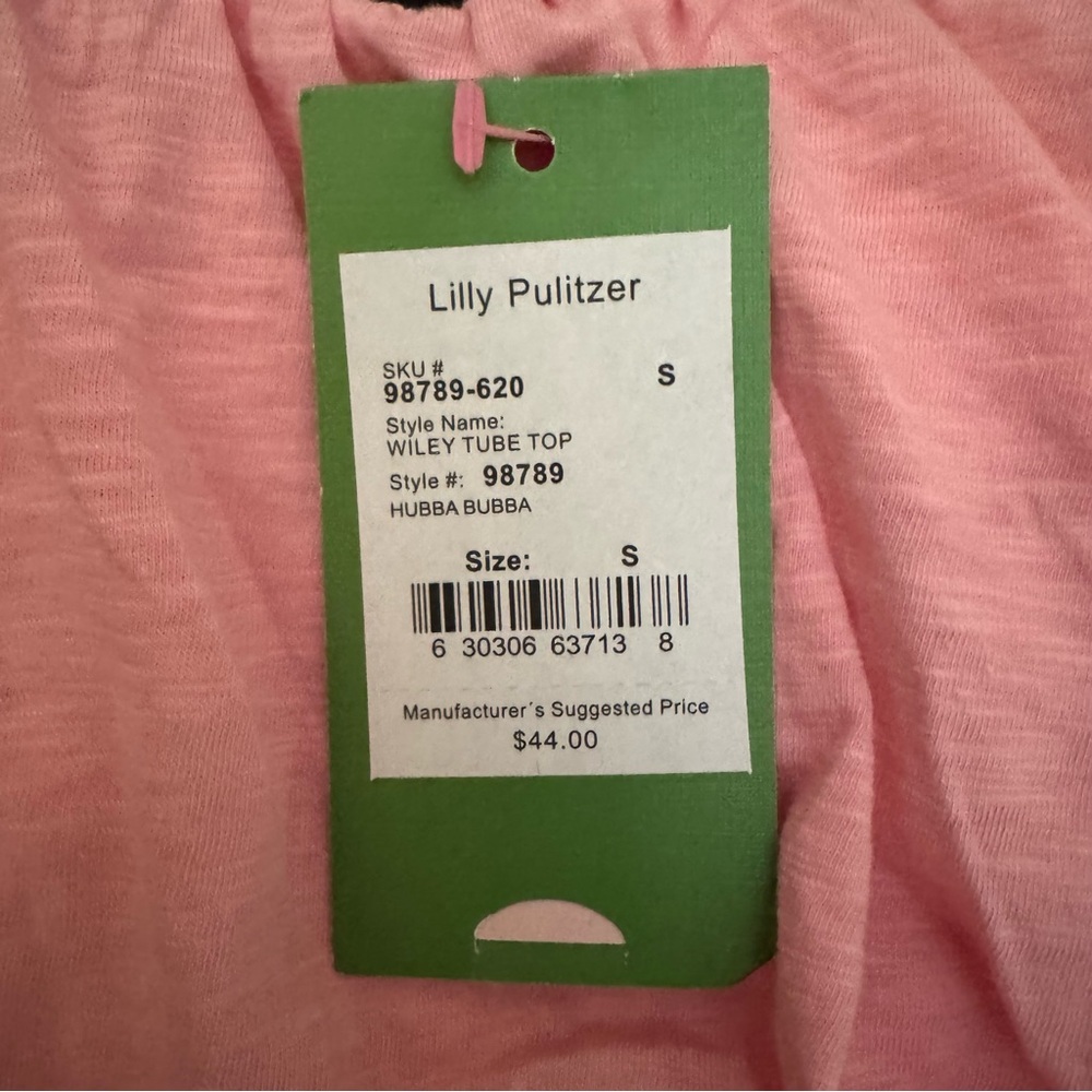 NWT! Lilly Pulitzer Wiley Tube Top in Hubba Bubba Pink Size Small - Picture 3 of 11